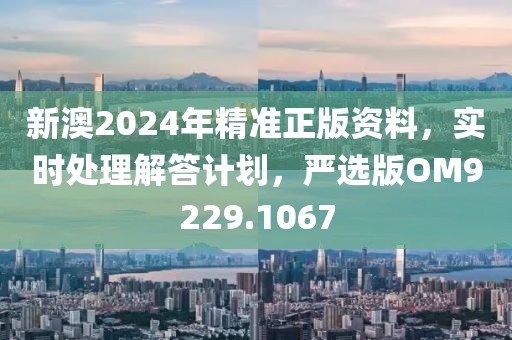 新澳2024年精准正版资料，实时处理解答计划，严选版OM9229.1067