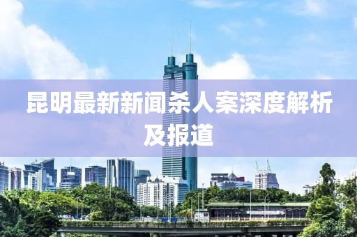 昆明最新新闻杀人案深度解析及报道