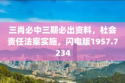 三肖必中三期必出资料，社会责任法案实施，闪电版1957.7234