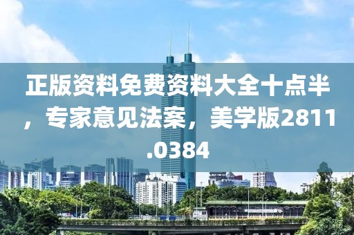 正版资料免费资料大全十点半，专家意见法案，美学版2811.0384