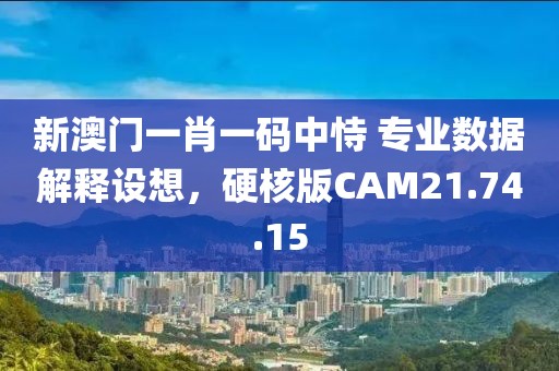 新澳门一肖一码中恃 专业数据解释设想，硬核版CAM21.74.15