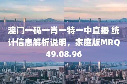 澳门一码一肖一特一中直播 统计信息解析说明，家庭版MRQ49.08.96