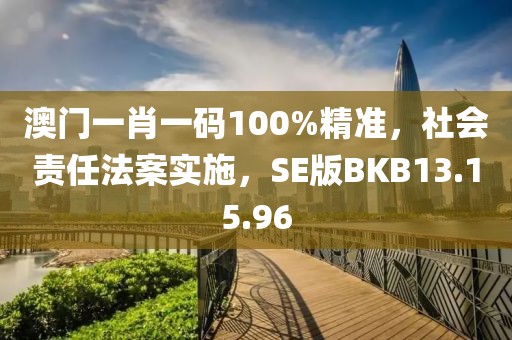澳门一肖一码100%精准，社会责任法案实施，SE版BKB13.15.96