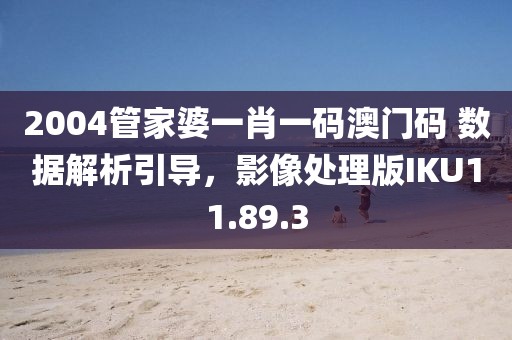 2004管家婆一肖一码澳门码 数据解析引导，影像处理版IKU11.89.3