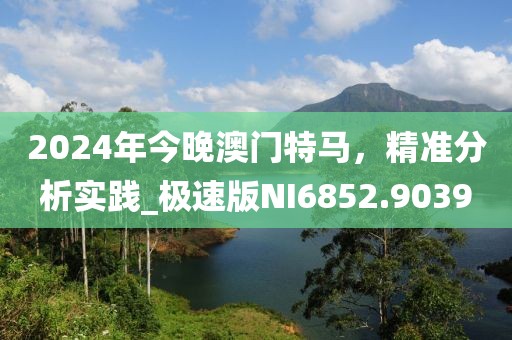 2024年今晚澳门特马，精准分析实践_极速版NI6852.9039