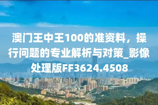 澳门王中王100的准资料，操行问题的专业解析与对策_影像处理版FF3624.4508