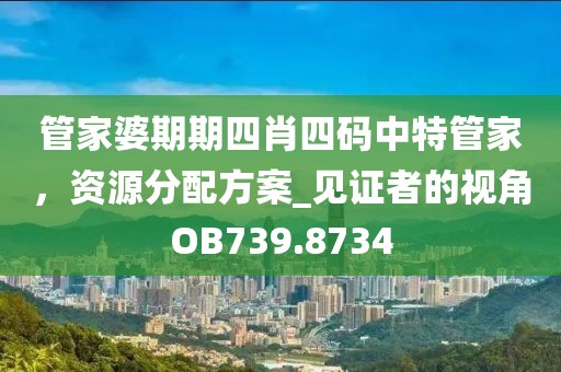 管家婆期期四肖四码中特管家，资源分配方案_见证者的视角OB739.8734