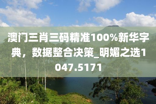 澳门三肖三码精准100%新华字典，数据整合决策_明媚之选1047.5171