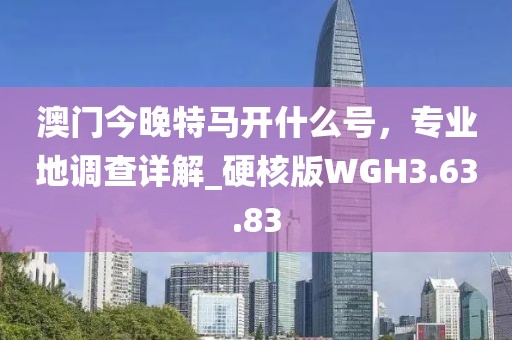 澳门今晚特马开什么号，专业地调查详解_硬核版WGH3.63.83